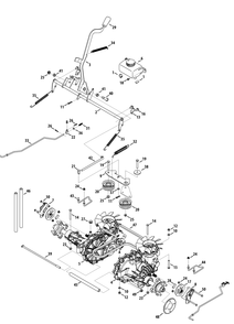Drive System Diagram and Parts List for Z-FORCES60 (53BH5FJD-53BH5FJD050)(2013) Cub Cadet Lawn Tractor